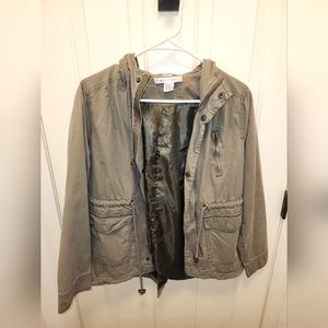 Womens Army Green Utility Jacket